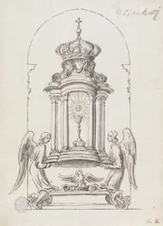 Ontwerp voor een Tabernakeldeur in Brons